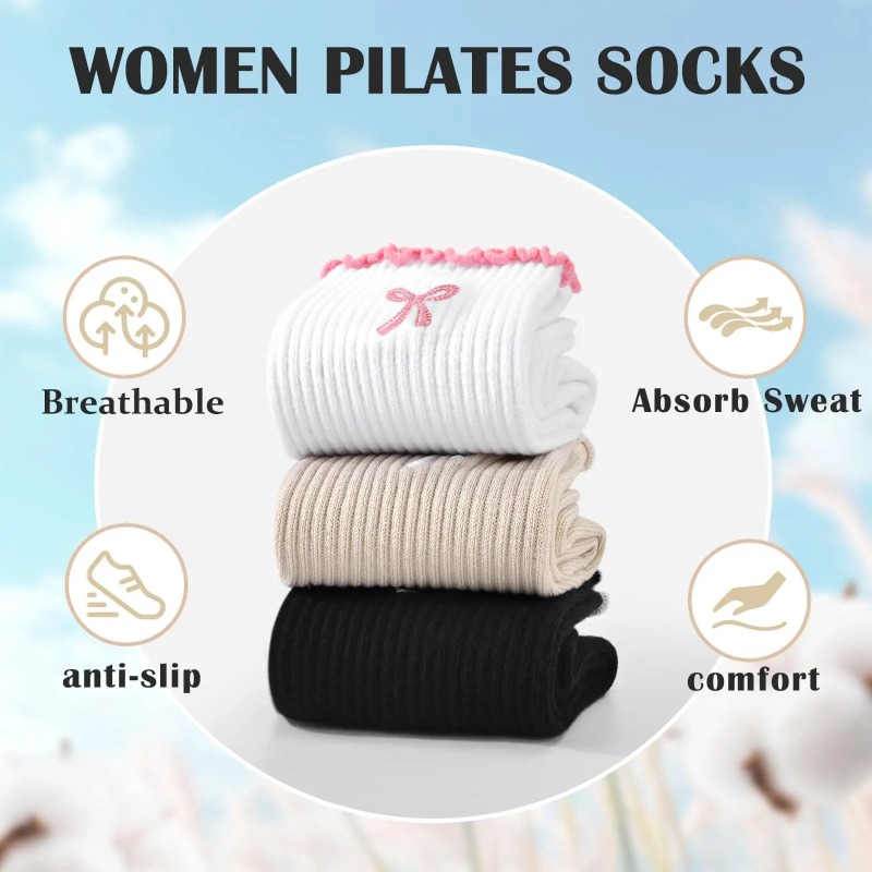 프로페셔널 요가 양말, 면 스트랩 실리콘 미끄럼 방지  - Pilates & Yoga Vida 리뷰 및 가격