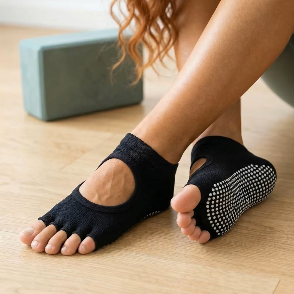 등이 없는 5발가락 요가 양말, 통기성 좋은 피트니스  - Medias Para Pilates Y Yoga 리뷰 및 가격